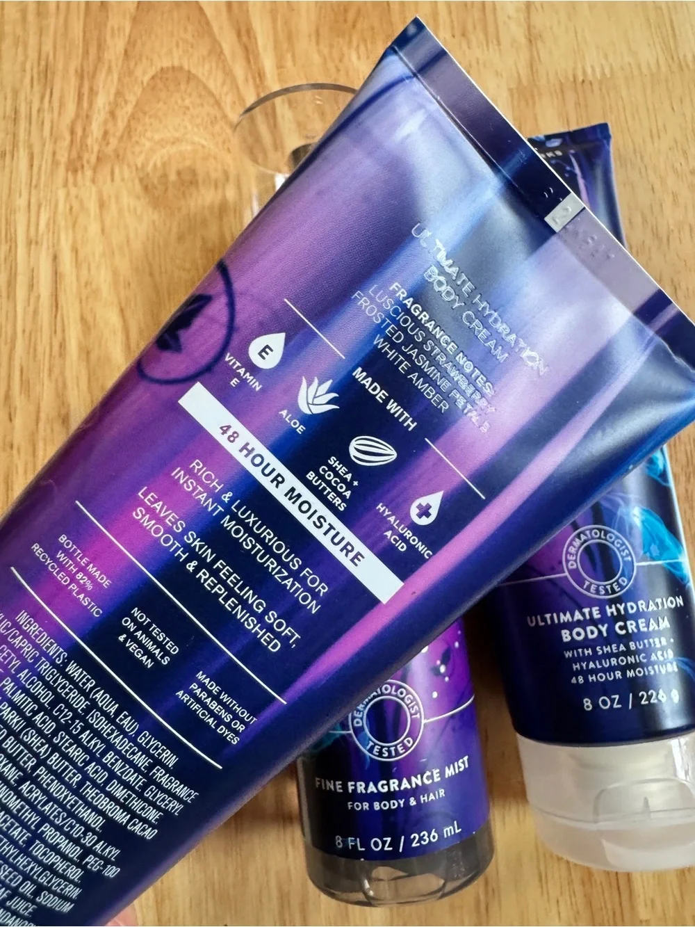 Bath & Body Works Secret Wonderland Purple & Blue Body Wash, Mist & Cream Set